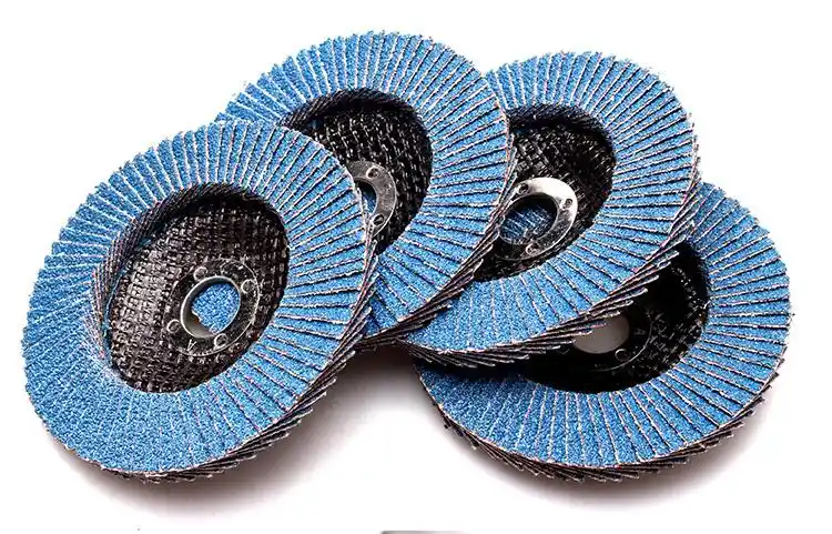 磨光片百叶轮平面砂布轮不锈钢打磨片木头磨片角磨机千叶片抛光片 蓝