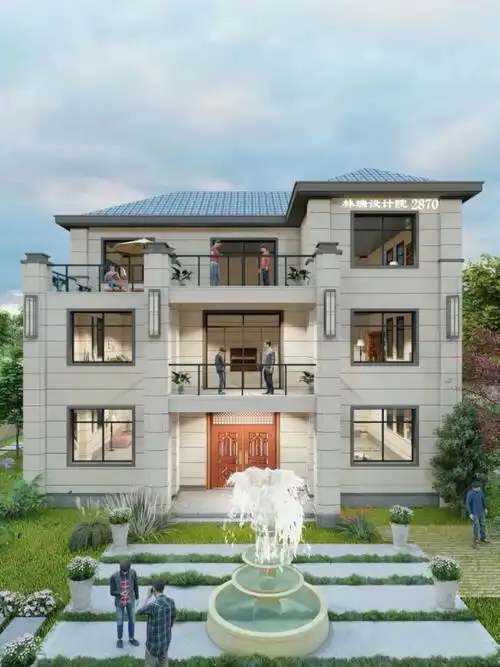 简约时尚三层带露台别墅