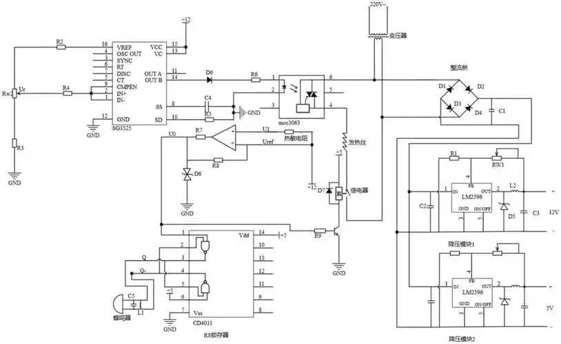 一种电加热热水袋的控制电路