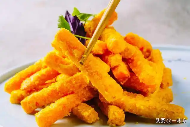炸南瓜条制作方法,炸南瓜条制作方法步骤(这样一炸咸香适口太好吃)
