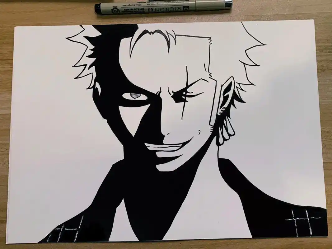 手绘 #海贼王 #索隆 #画画96  九山八海 - 抖音