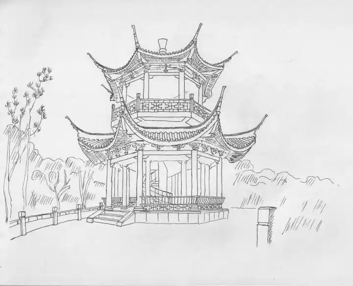 走遍西湖边200座亭子毕业于浙大计算机系的理工男手绘的亭子你见过几