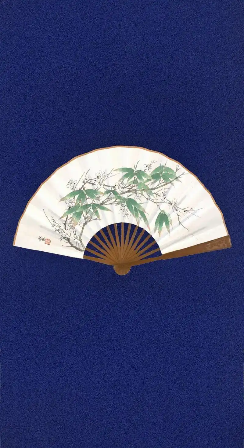 程林国画作品《梅竹双清图》国画/宣纸折扇/33x60/20 - 抖音