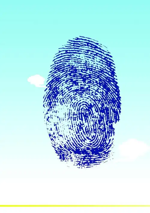 简约蓝色指纹背景图