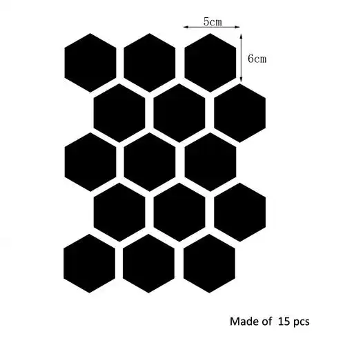 几何六边形组合精雕墙贴 儿童房卧室背景亚马逊外贸贴画纸 gb082