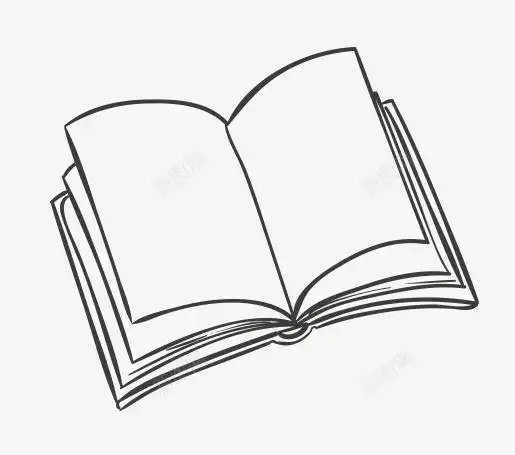 卡通书本 卡通读书日 打开的书本 线条书本png 读书日海报