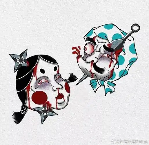 老传统纹身##日式老传统##纹身图案##小图纹身##拼接纹身##拼接花臂