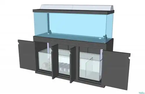 欧式超白玻璃鱼缸设计图纸200x70x100