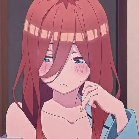 《五等分的新娘》中野三玖的脸红瞬间无限娇羞动漫头像自剪