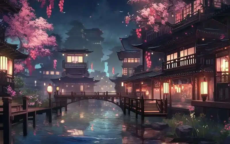 古风夜景场景