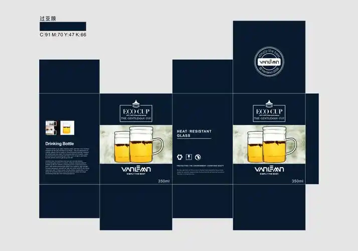 茶杯包装设计展开图