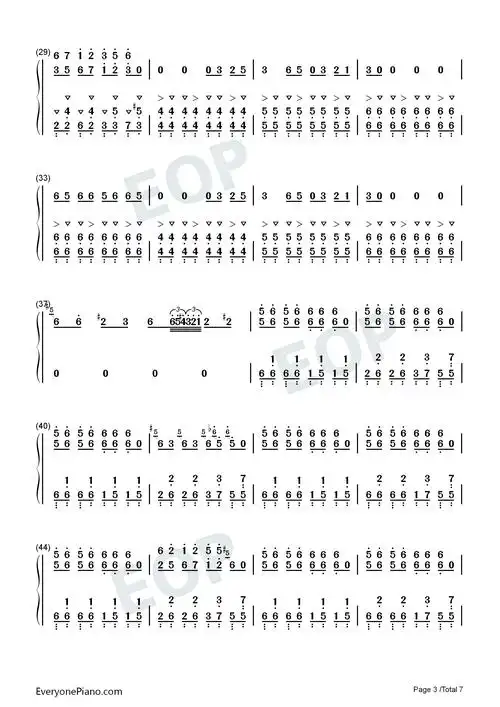 卡路里-西虹市首富插曲双手简谱预览3