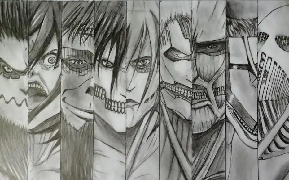 【手绘】九大巨人集结-进击的巨人
