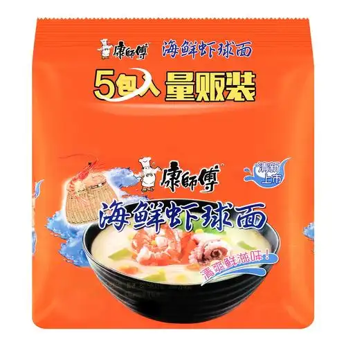 康师傅海鲜虾球面方便面量贩装5包入485g怎么样