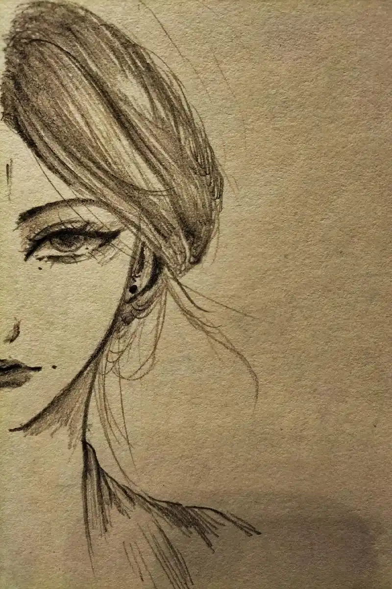 手绘 #铅笔稿 #古风 #原创 - 抖音