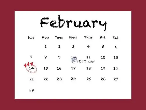 原创手绘简约日历2021年2月3月日历