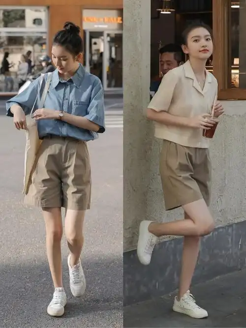 "短裤"怎么穿更有时尚感?看看这些穿搭技巧,简约随性又温柔