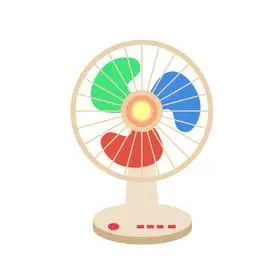 卡通夏天风扇元素动图gif