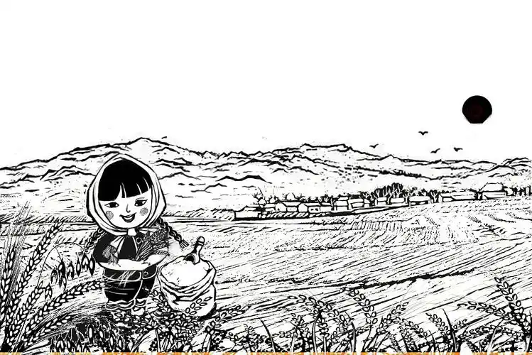 为某北大荒产品创作的不同风格插画