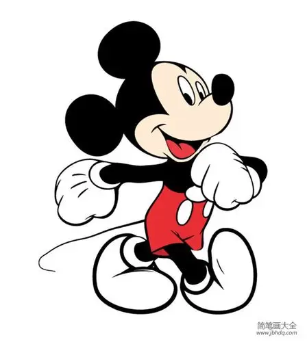 5张开心的米老鼠简笔画图片