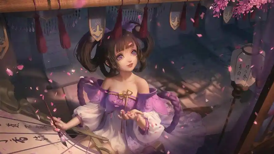 丁香结小乔王者荣耀4k高清壁纸