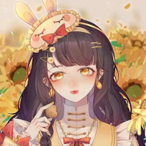 七种不同颜色的仙气头像橙色